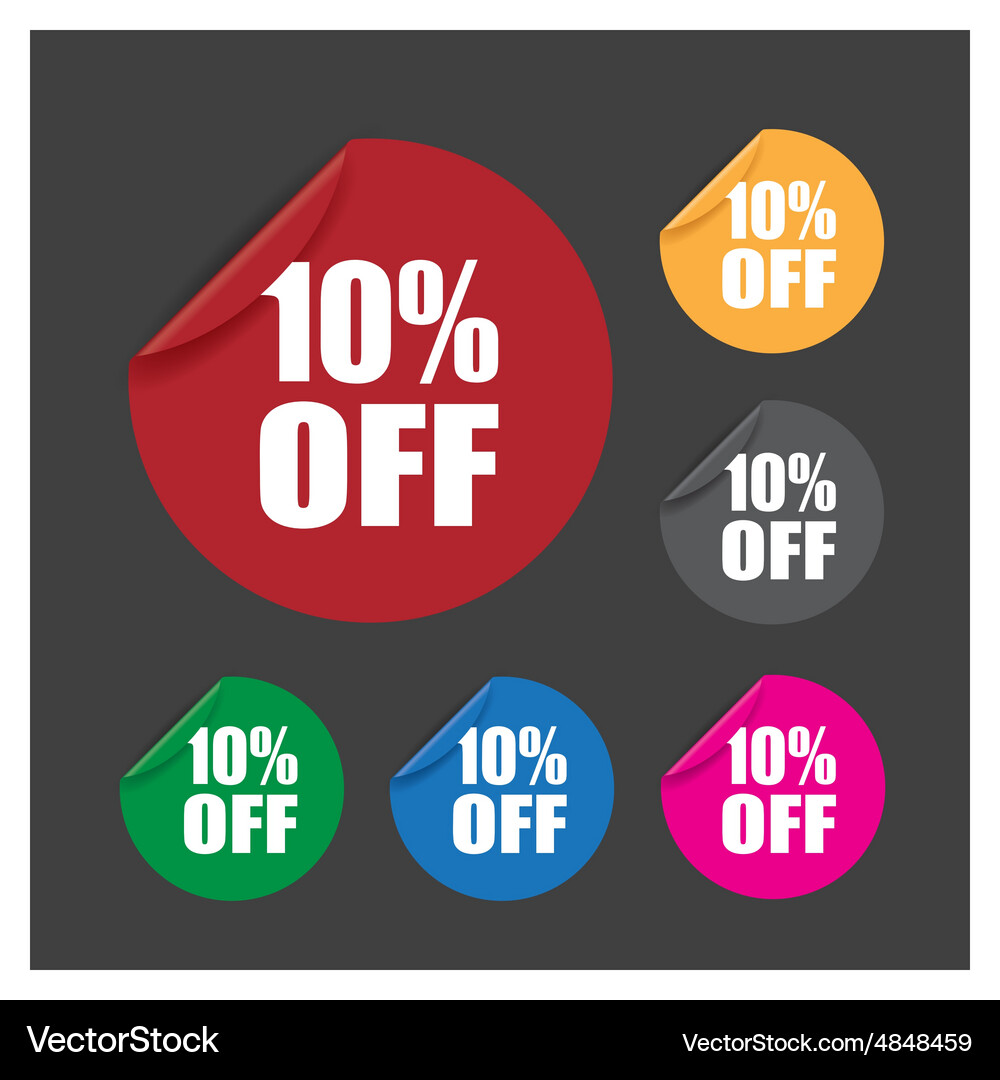 Peeling stickers Royalty Free Vector Image - VectorStock