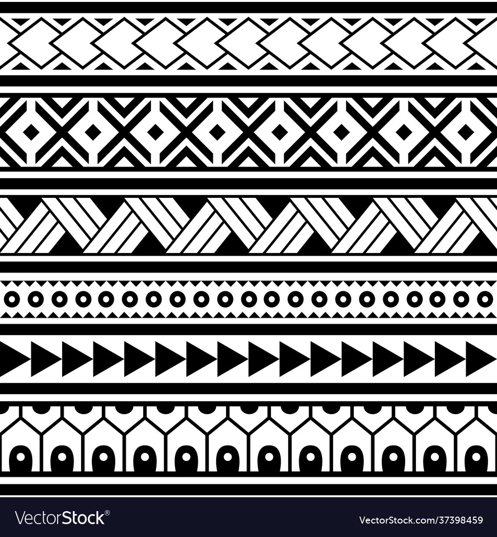 Polynesian ethnic seamless pattern Royalty Free Vector Image