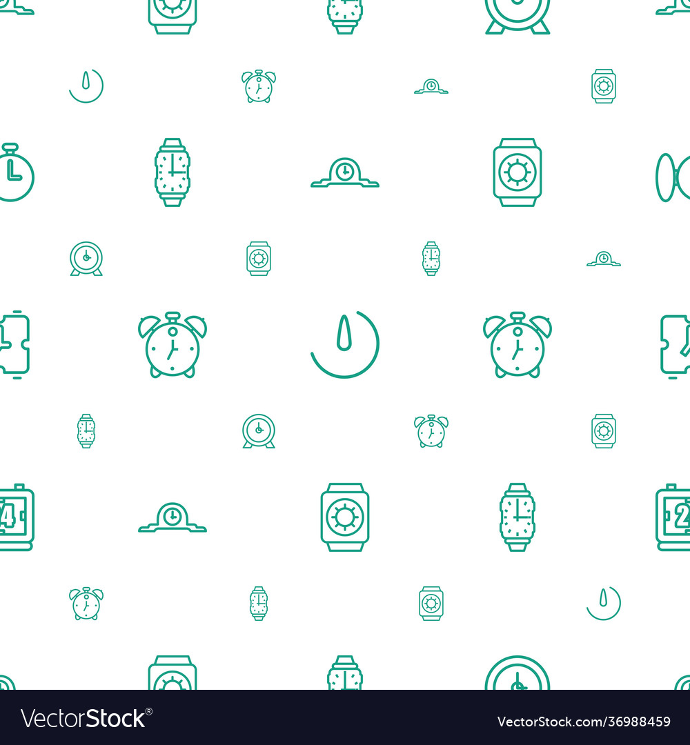 Timer icons pattern seamless white background