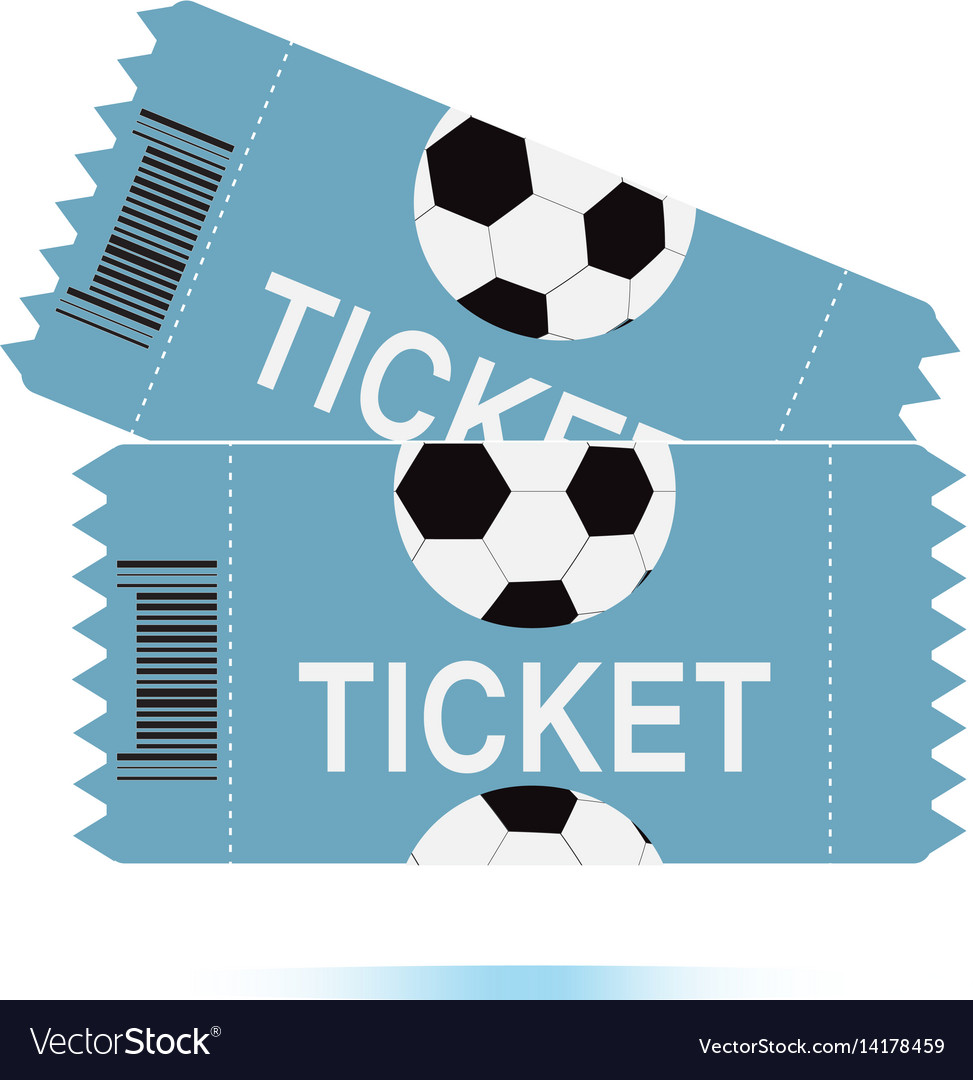 Two football tickets icon on white background