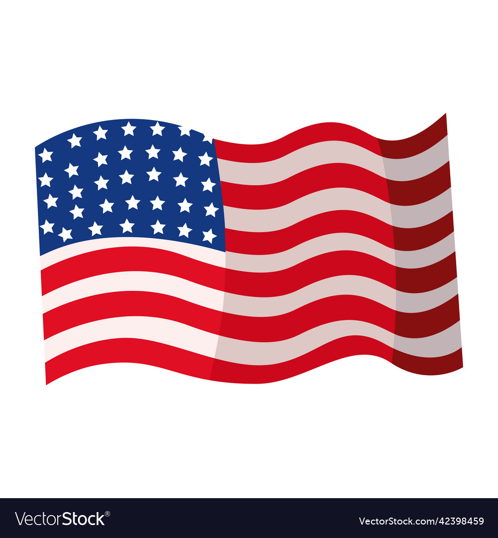 Usa flag waving Royalty Free Vector Image - VectorStock