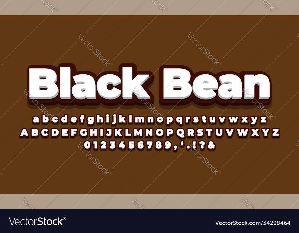 Black soft with white 3d font effect or text