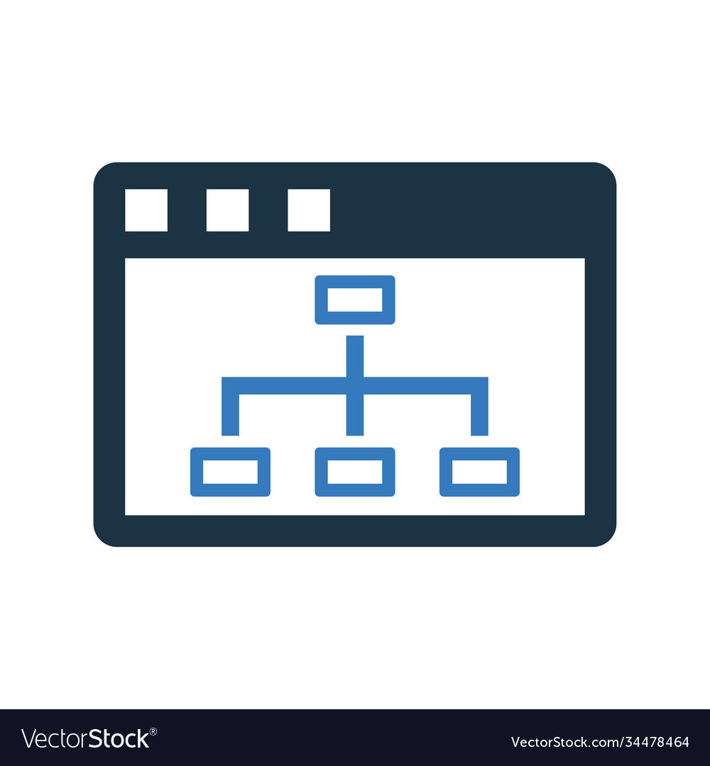 Browser sitemap structure icon graphics
