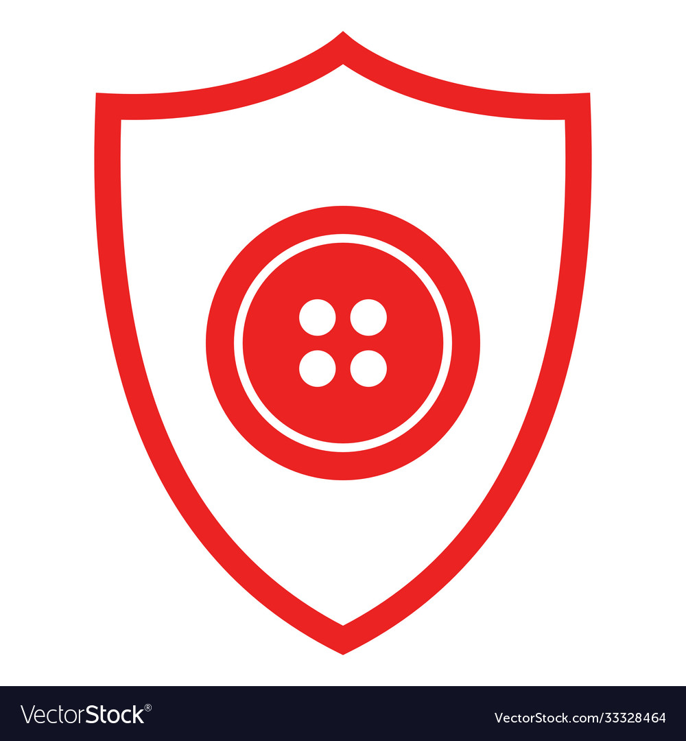 Button and shield