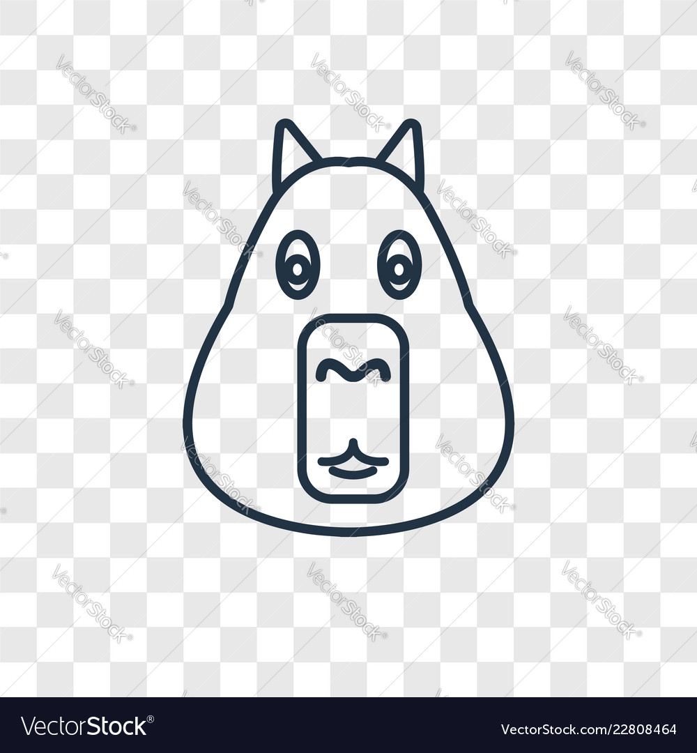 Capybara concept linear icon isolated