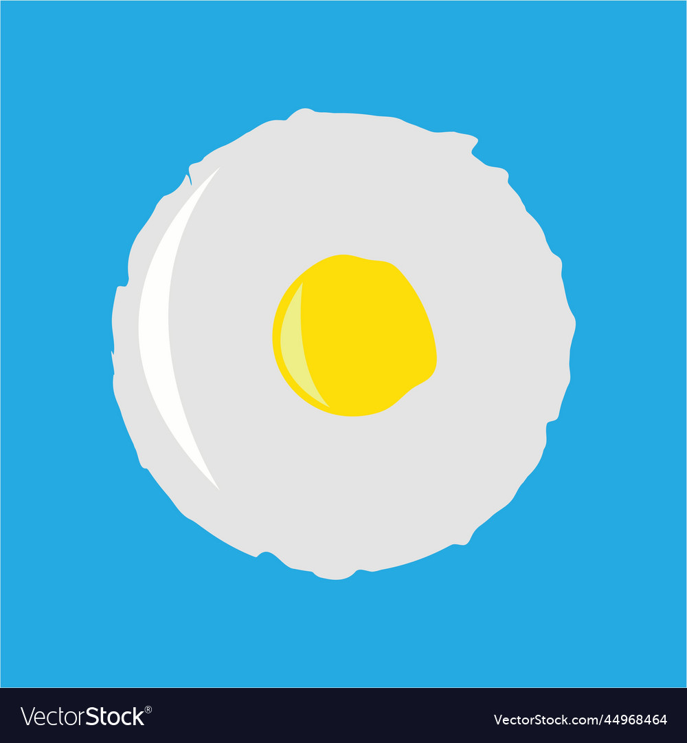 Cartoon beef eye fried egg Royalty Free Vector Image