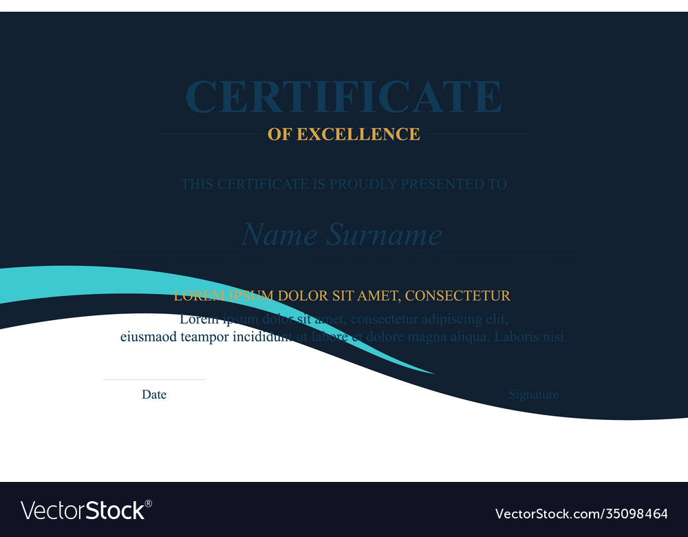 Creative certificate appreciation award Royalty Free Vector