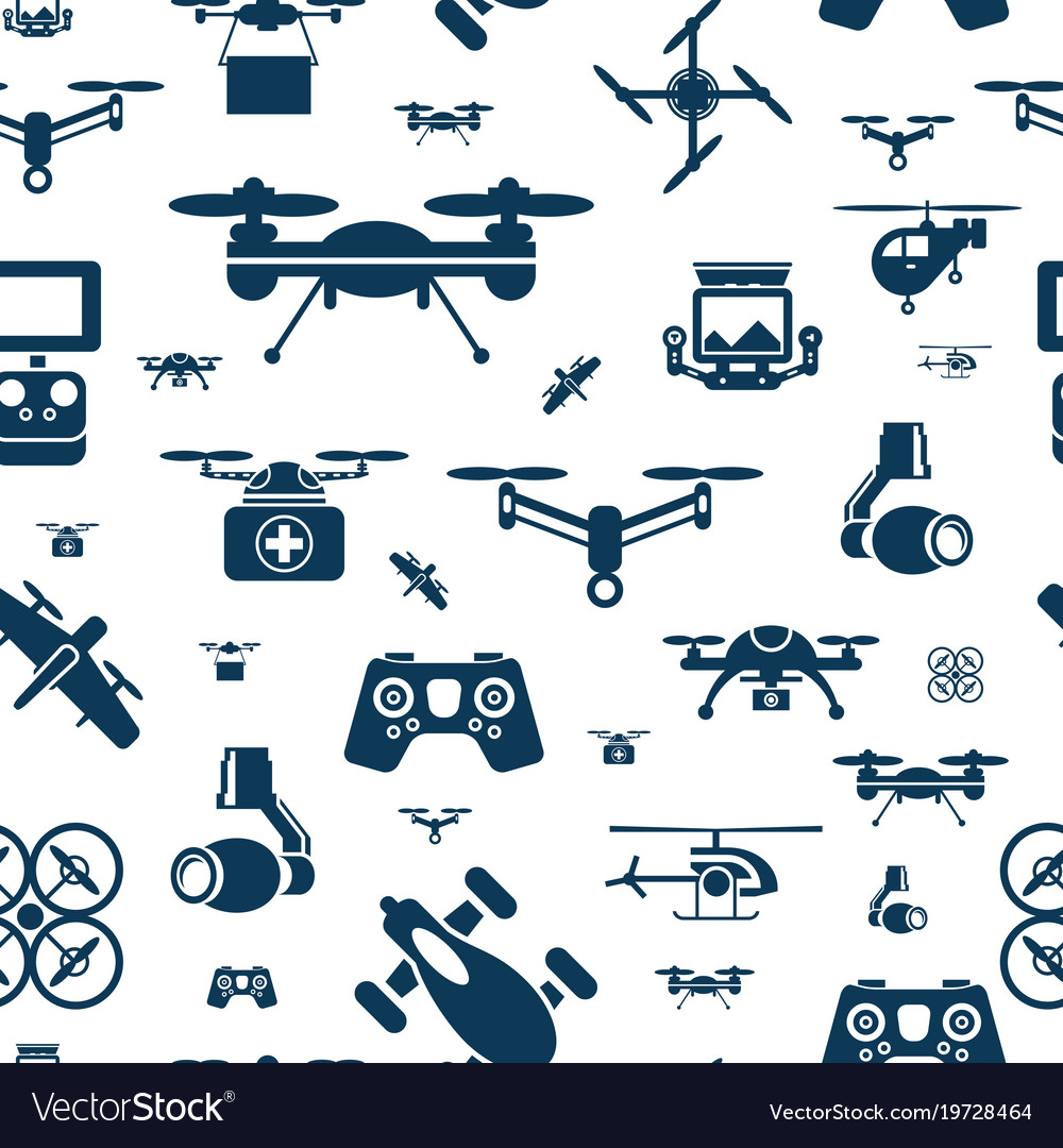 Digital flying drone objects color