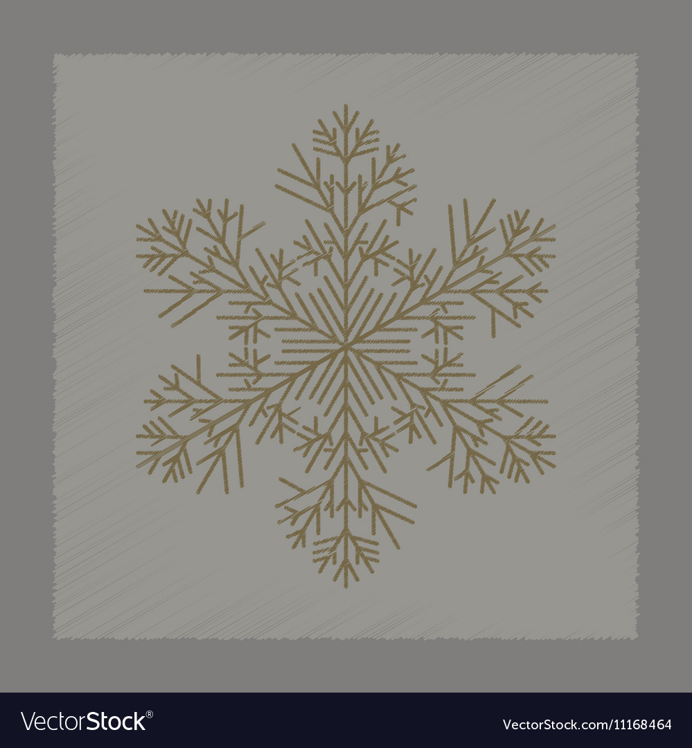 Flat shading style icon snowflake