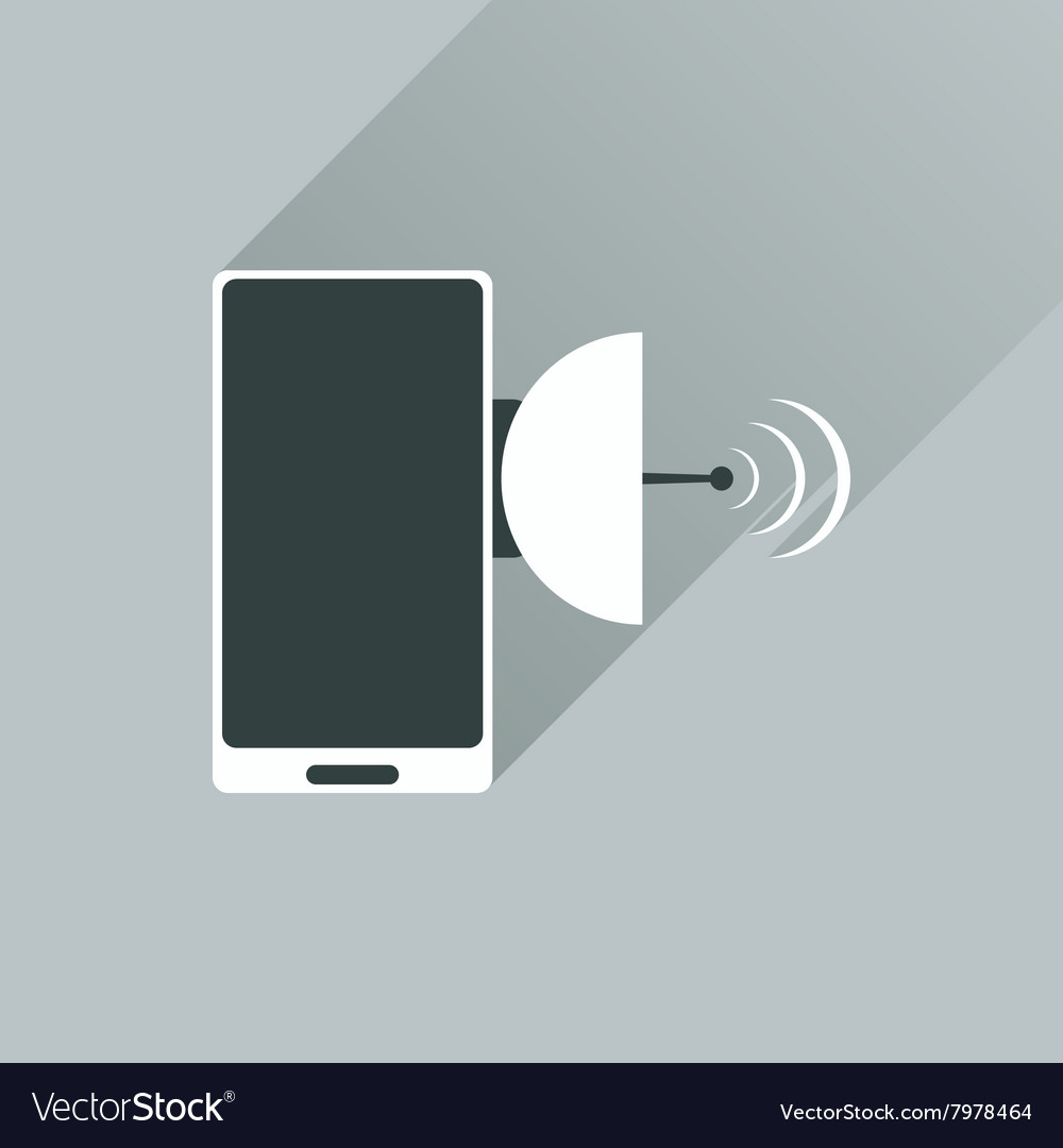 Flat web icon with long shadow mobile navigation