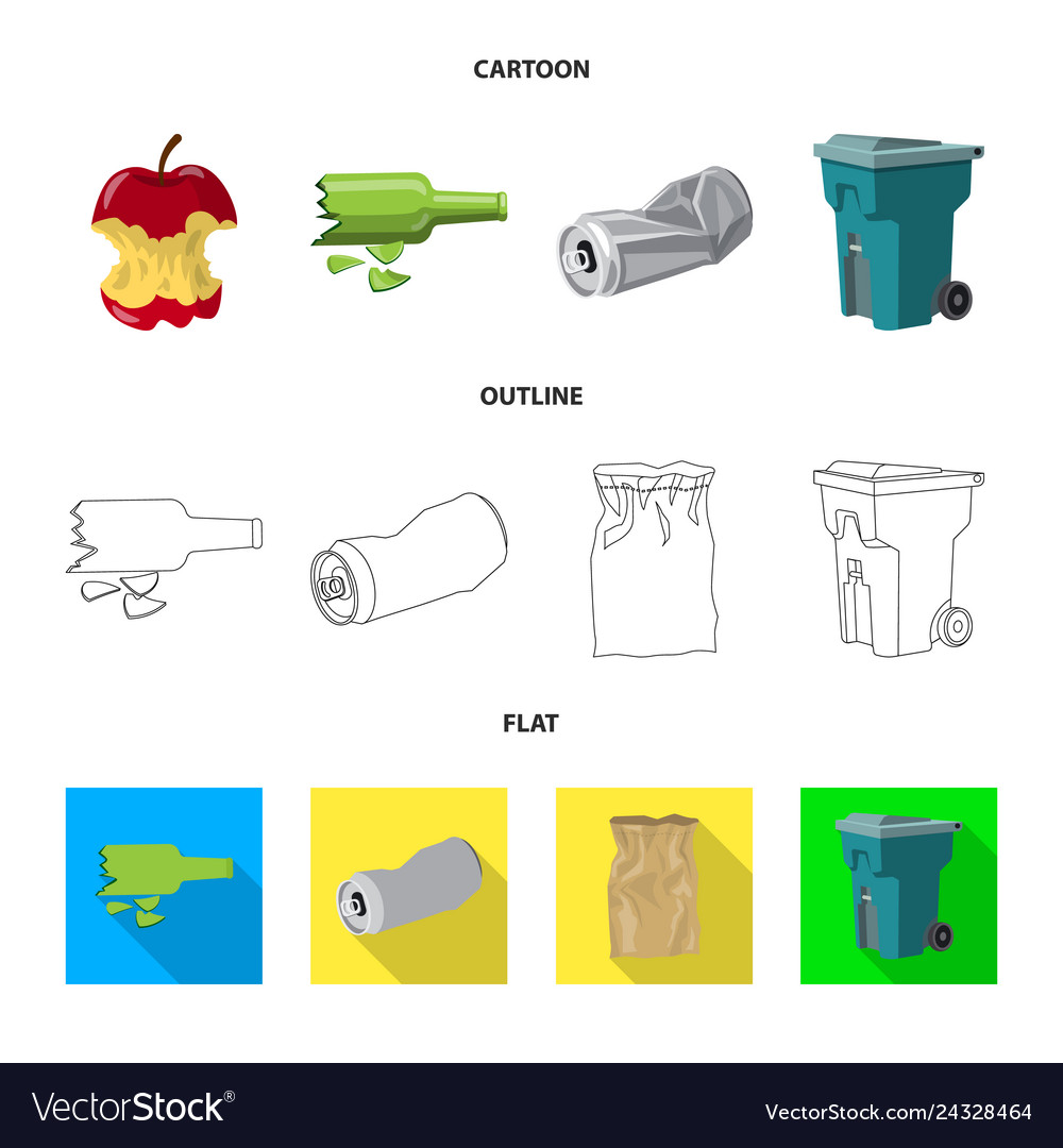 Isolated object of dump and sort logo set vector image Isolated object of dump and sort logo set