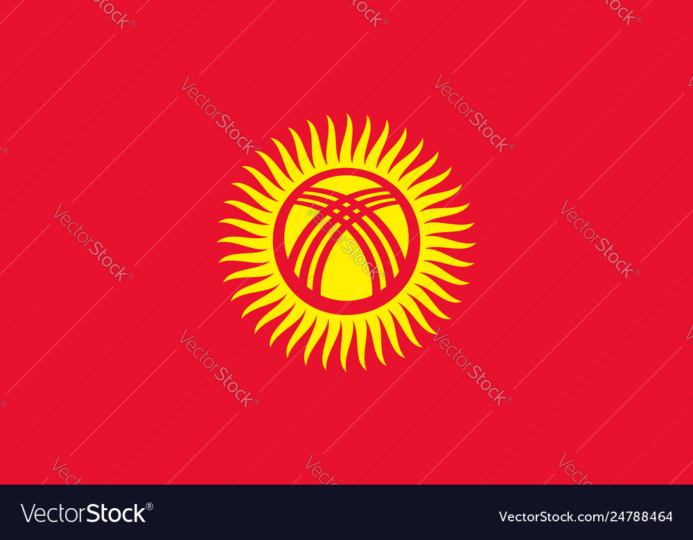 Kyrgyzstan flag icon in flat style national sign Vector Image