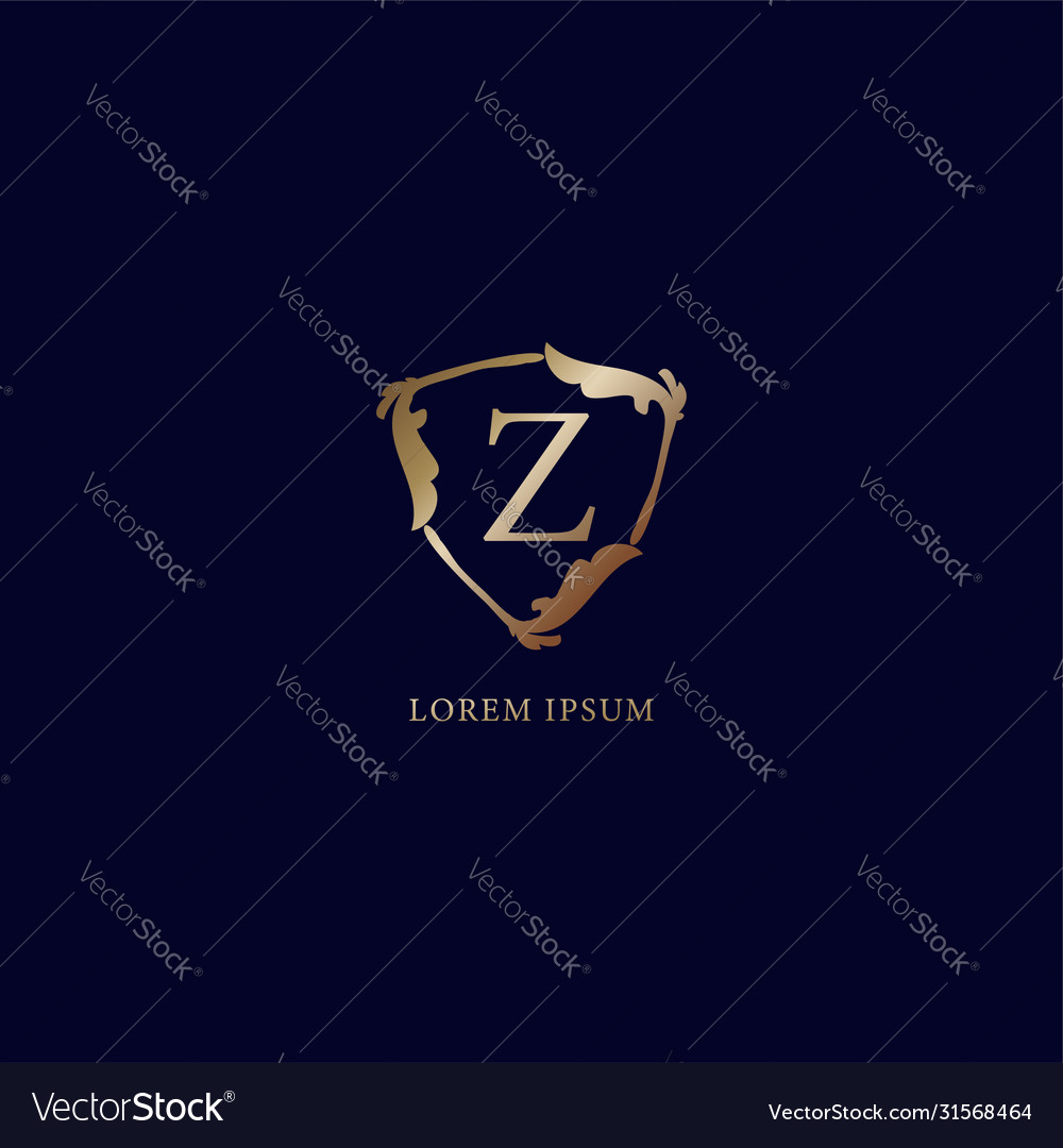 Letter z alphabetic logo design template luxury