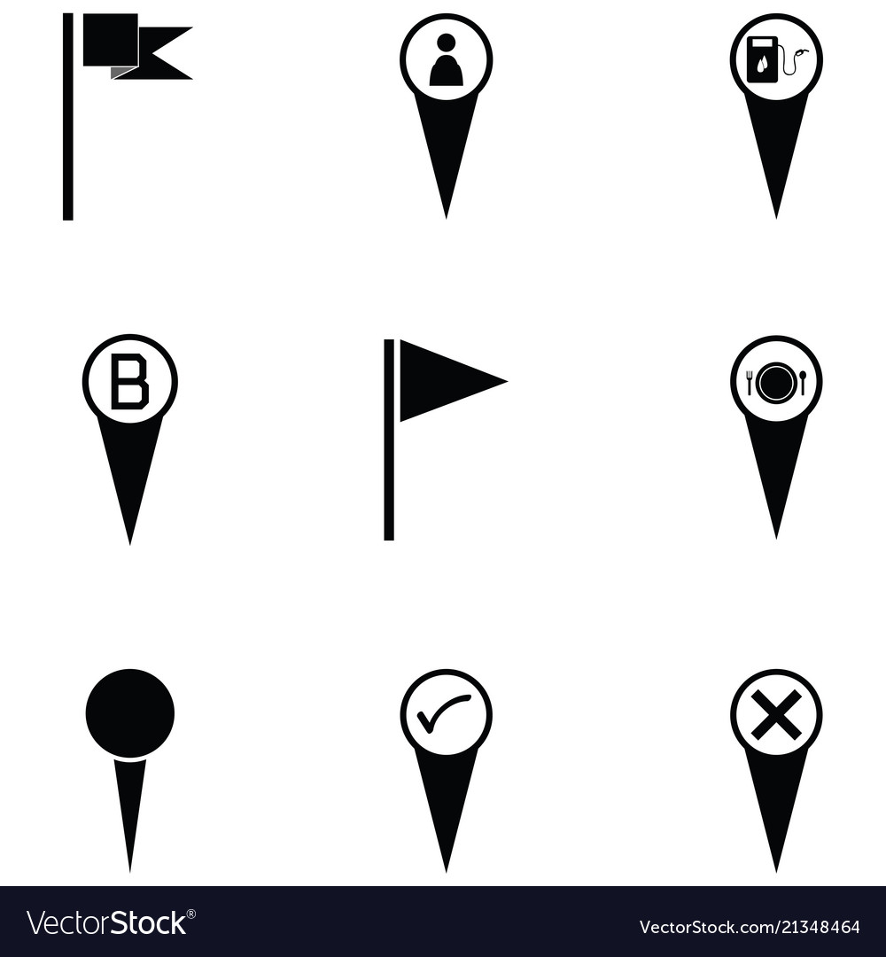 Location icon set