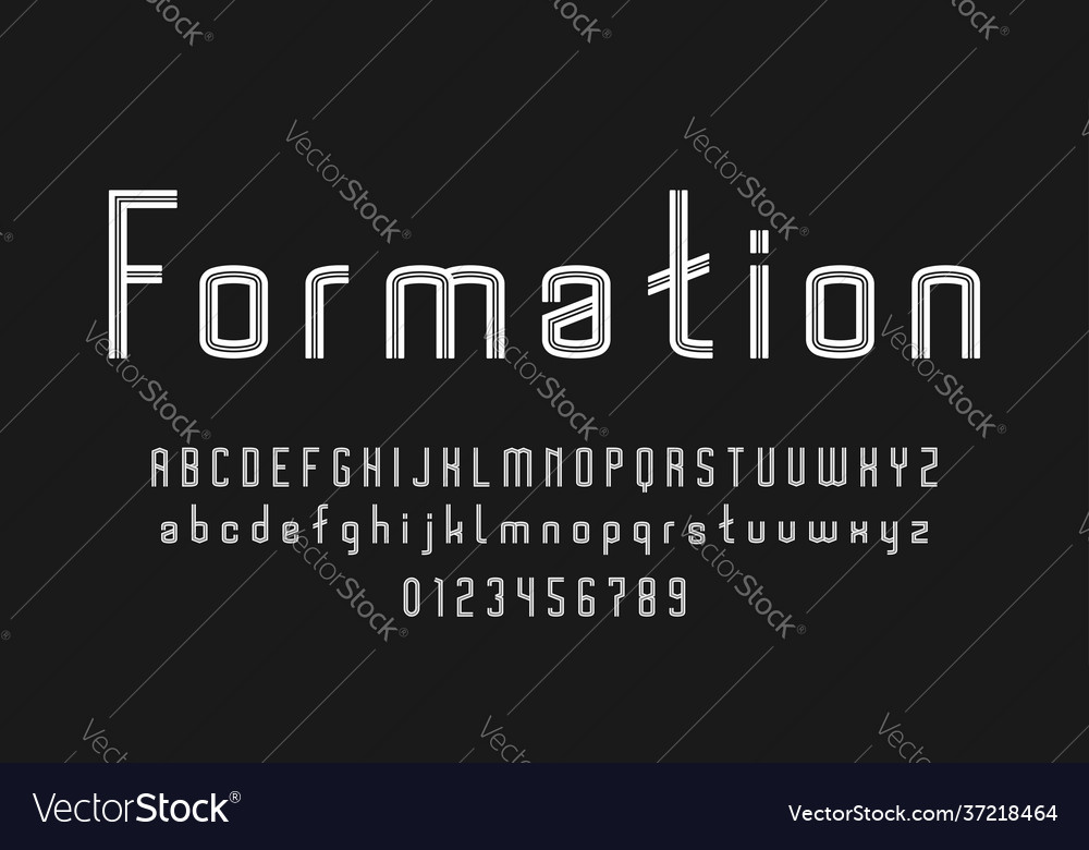 Modern Line Alphabet Set