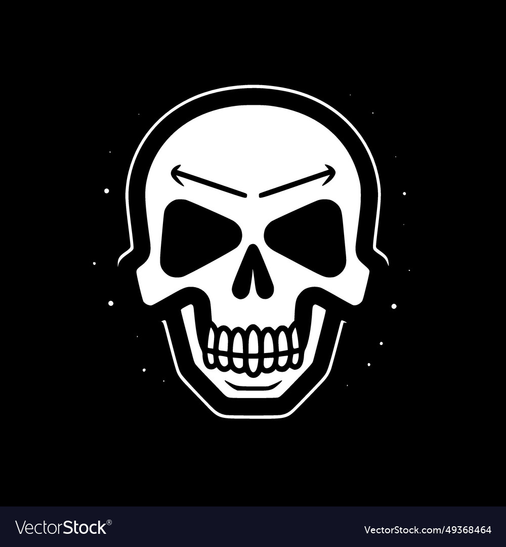 Skull - minimalist and flat logo