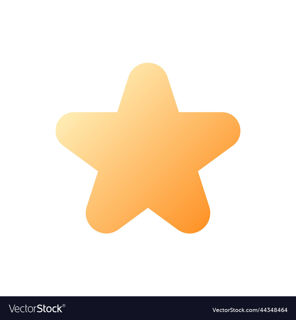 Star pixel perfect flat gradient color ui icon vector image Star pixel perfect flat gradient color ui icon