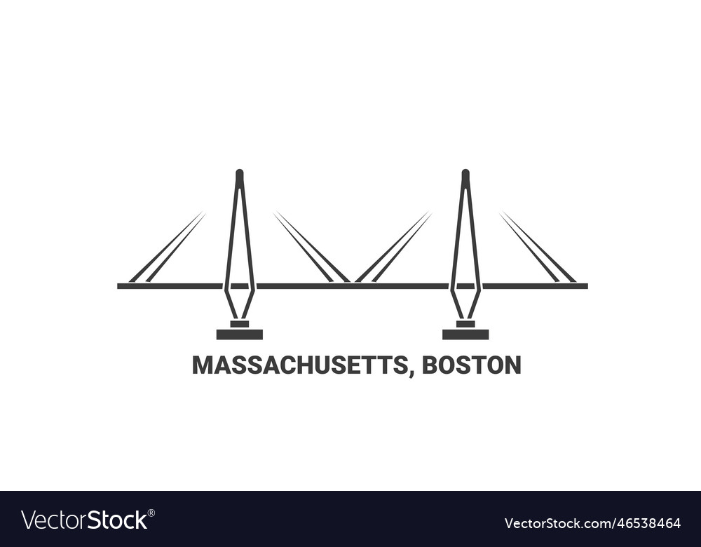 United states massachusetts boston travel Vector Image