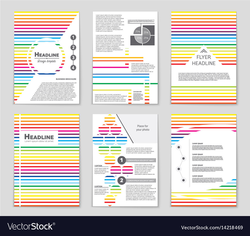 Abstract layout background set for art