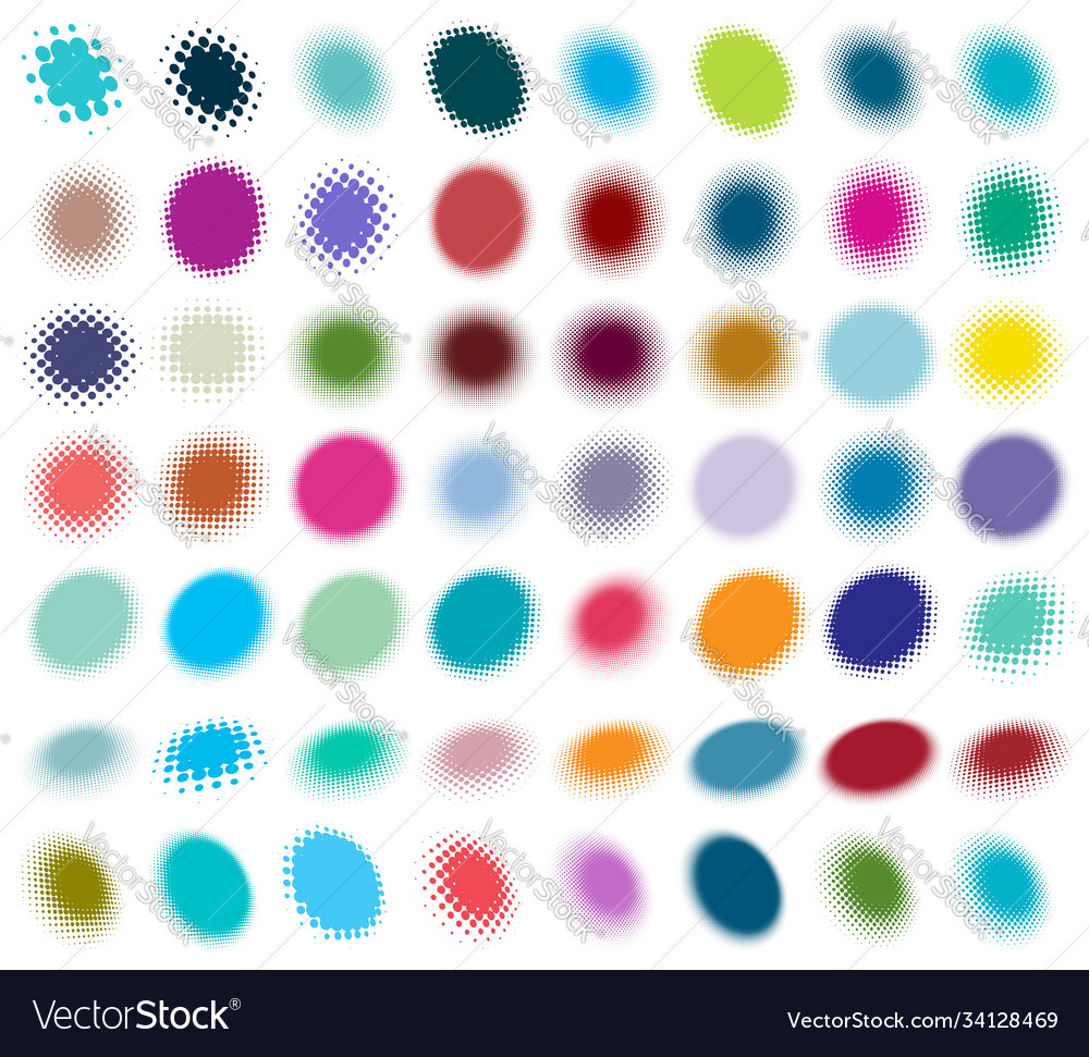 Colorful halftone pattern texture in 3d