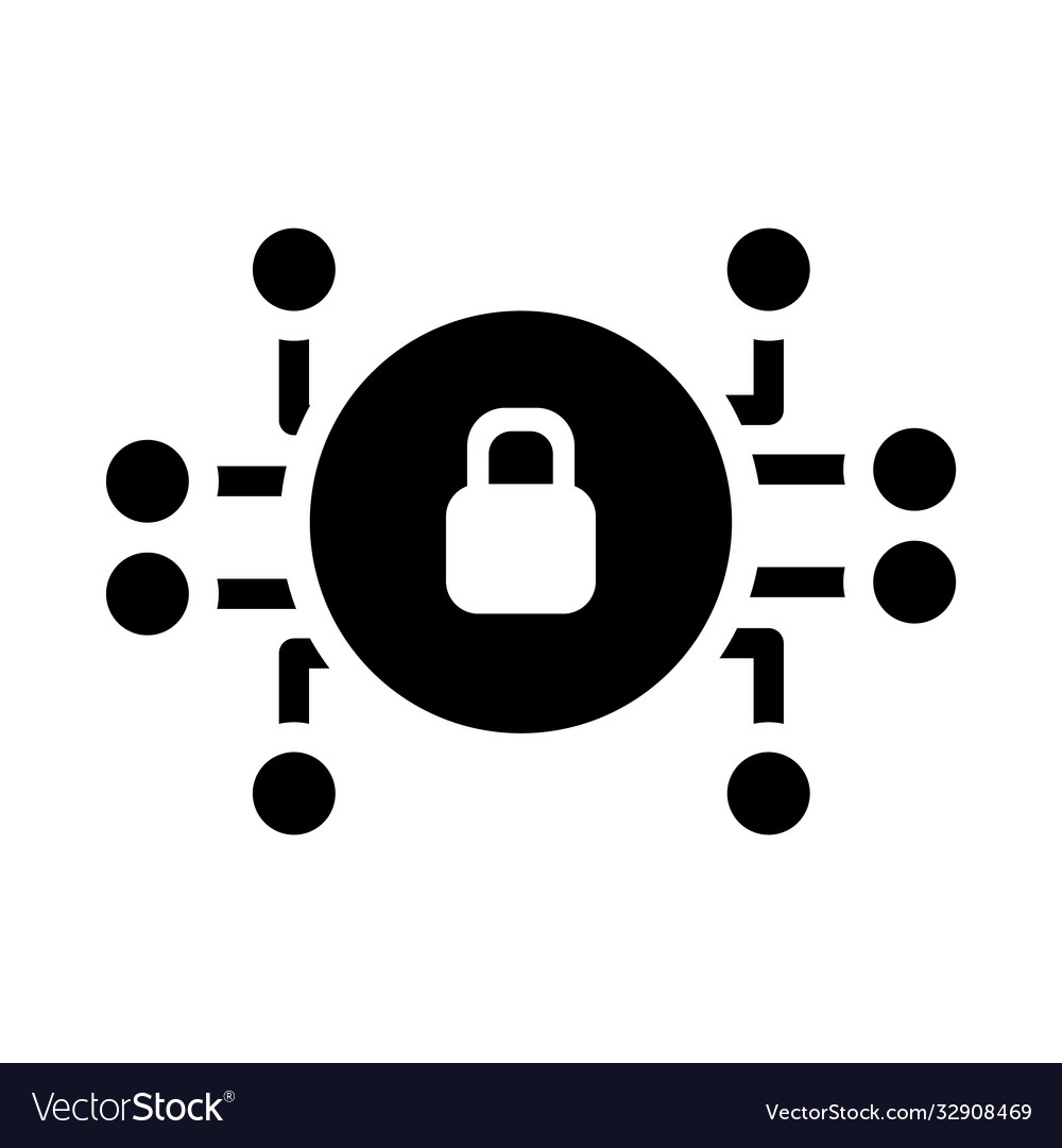 Computing code with padlock icon silhouette style