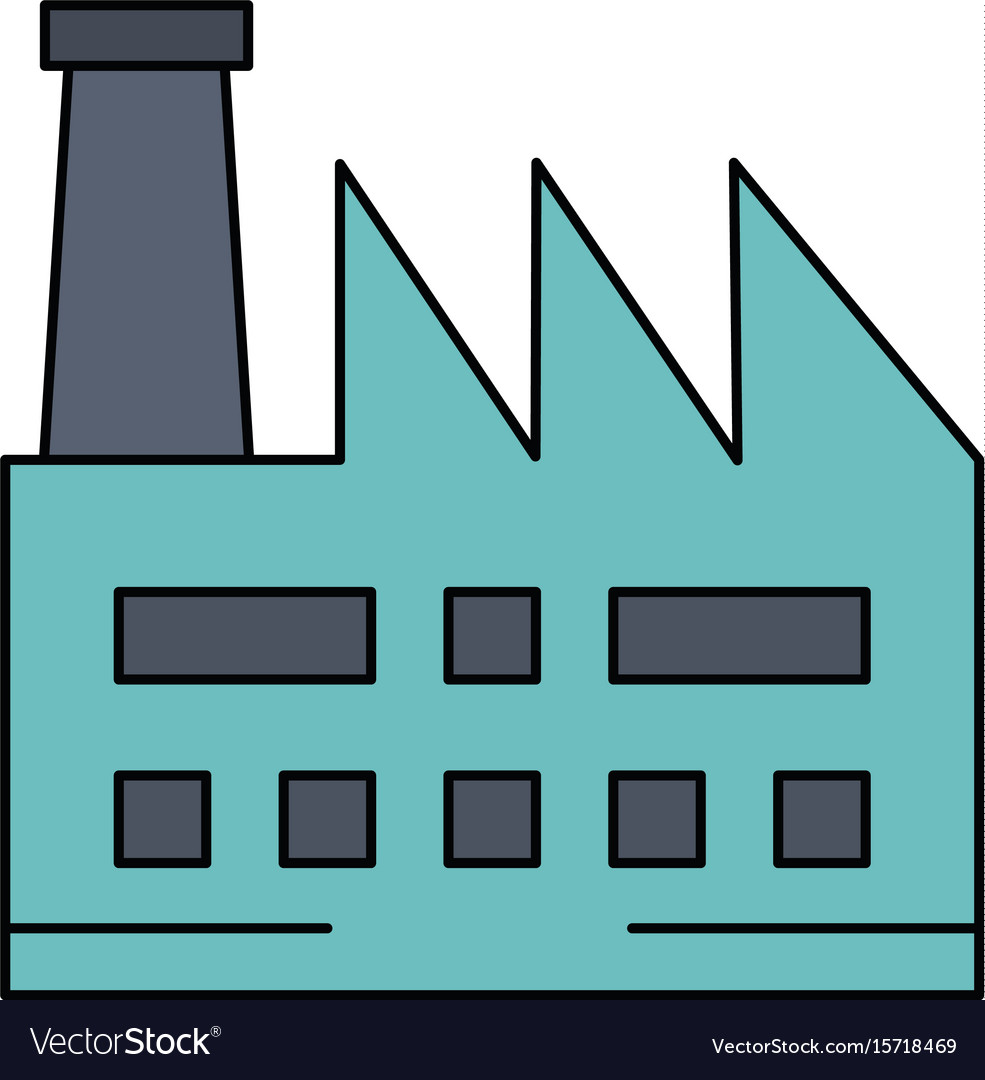 Factory plant building icon