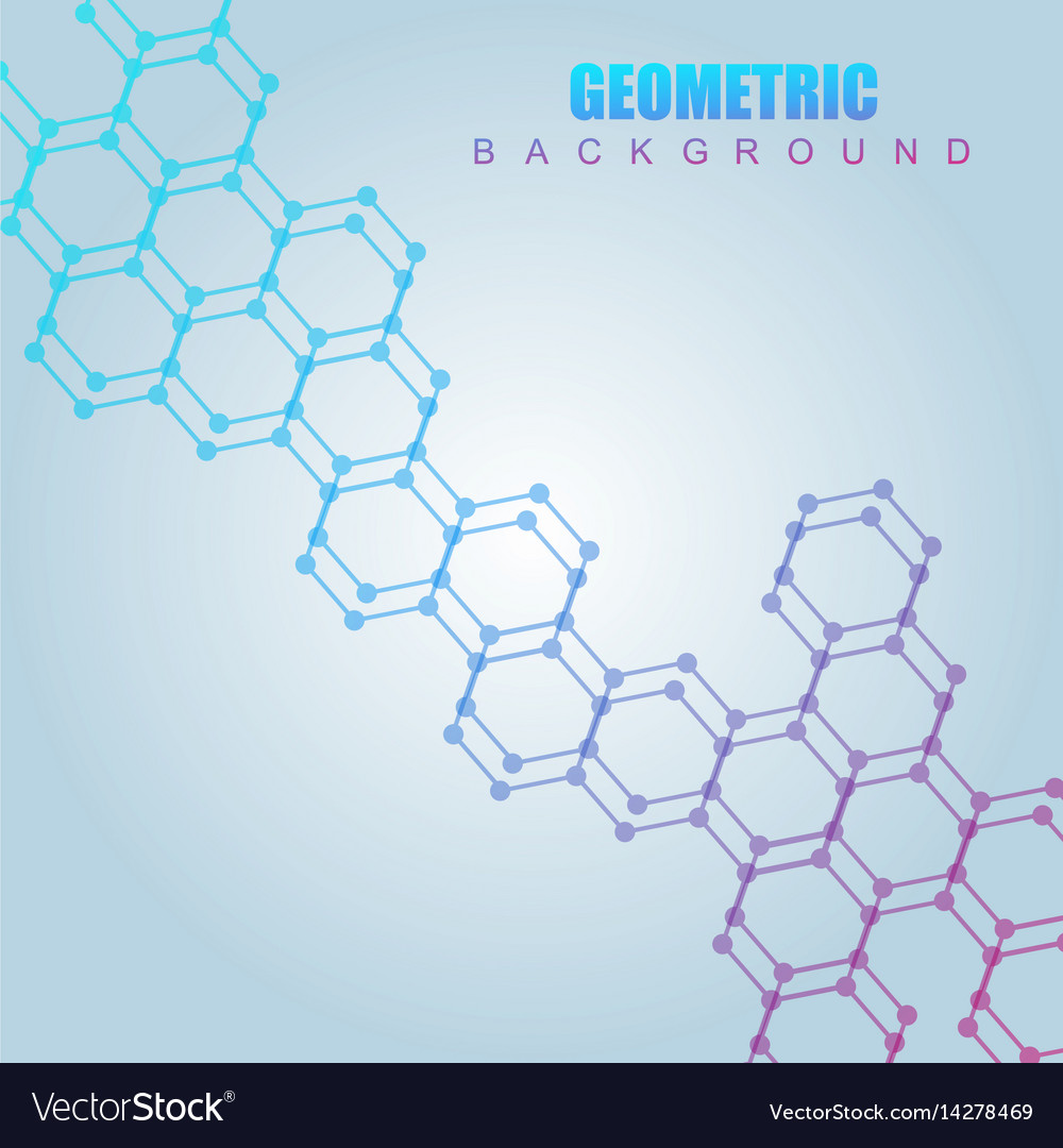 Geometric abstract background with connected line