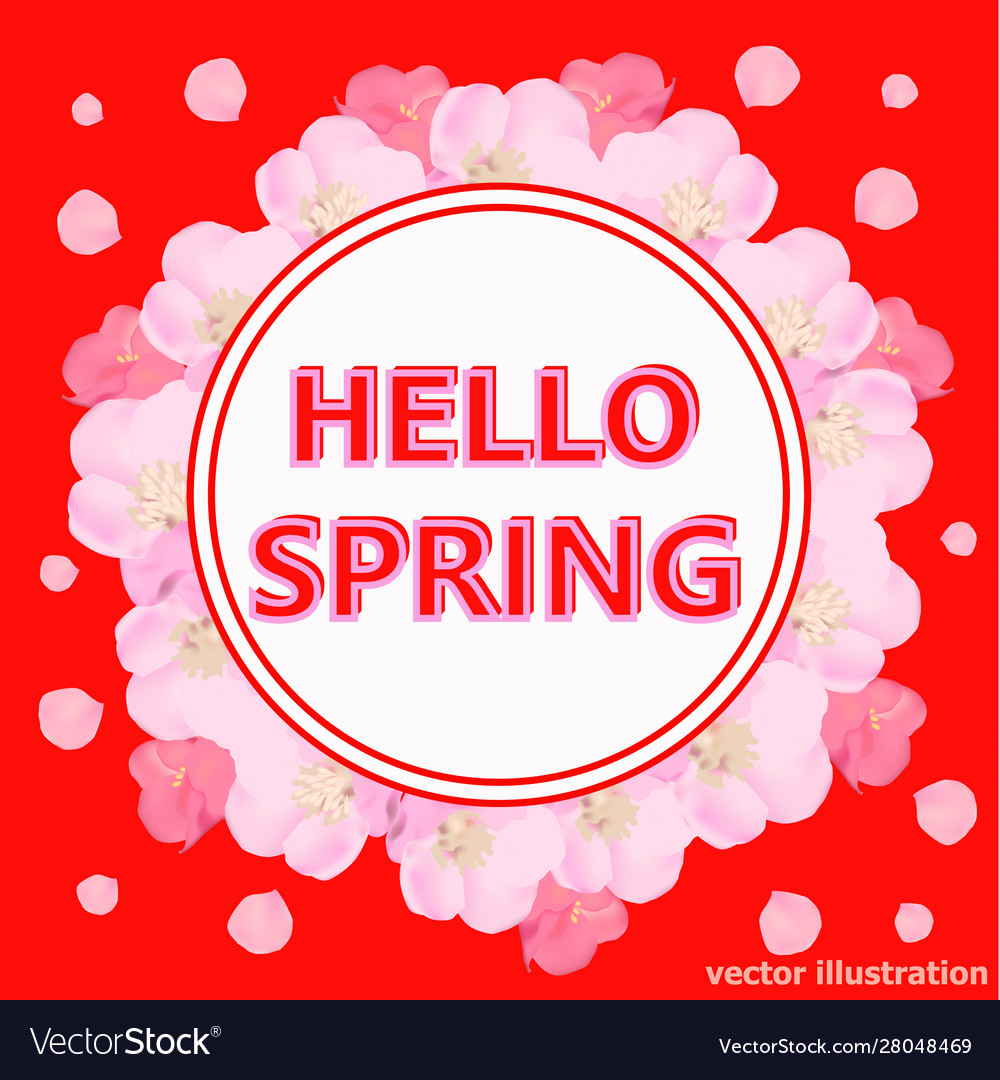 Hello spring background