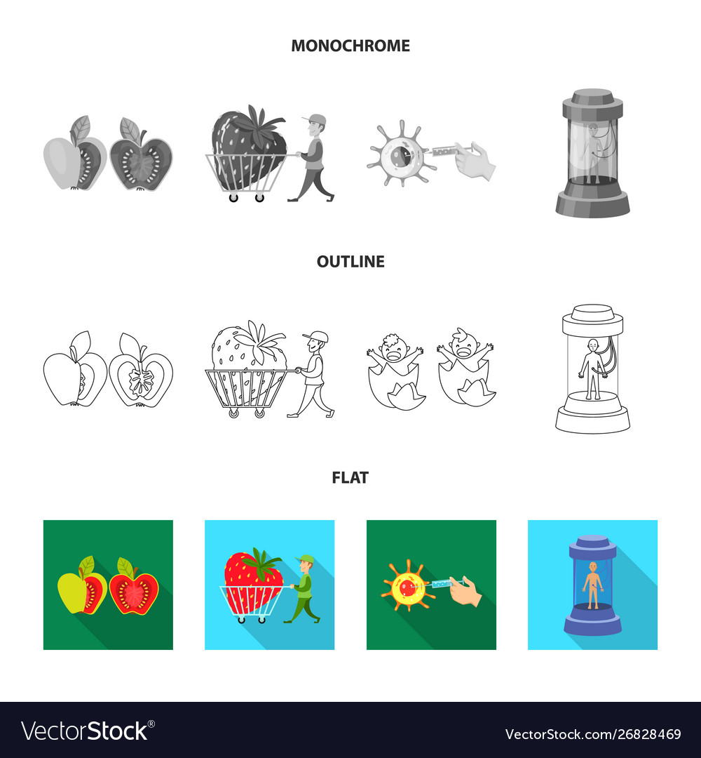 Isolated object test and synthetic symbol set vector image Isolated object test and synthetic symbol set