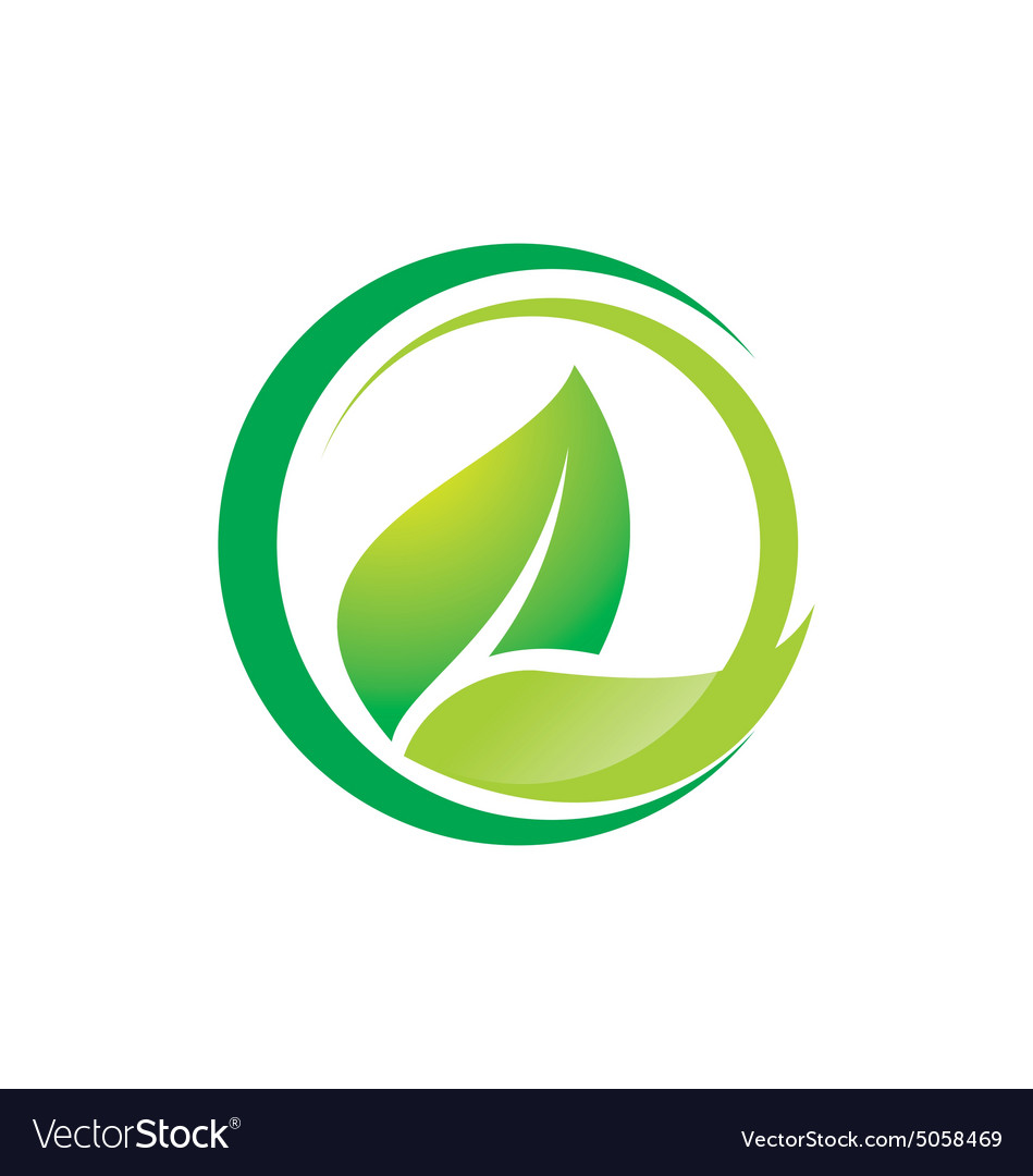 Leaf Organic Bio Logo Royalty Free Vector Image