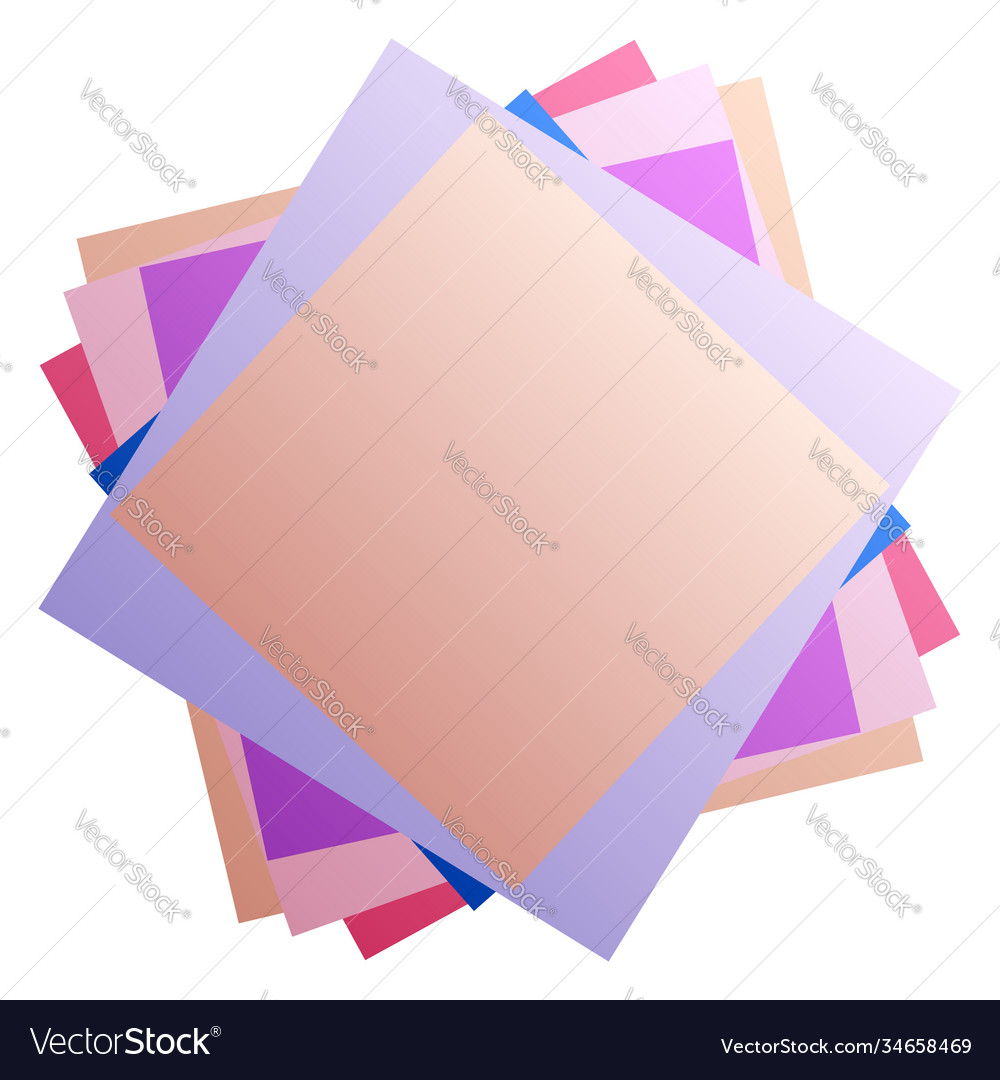 Random rotated overlapping chaotic squares vector image Random rotated overlapping chaotic squares