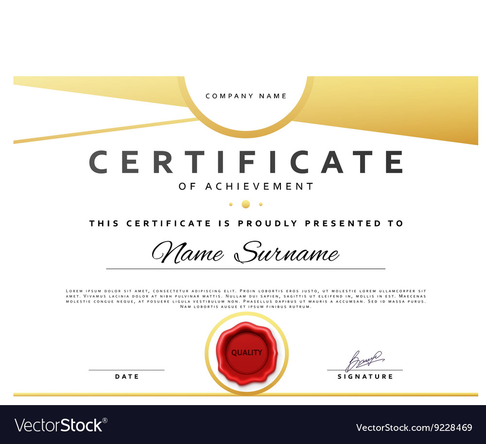 Ready design certificate for promotion with red Vector Image With Promotion Certificate Template