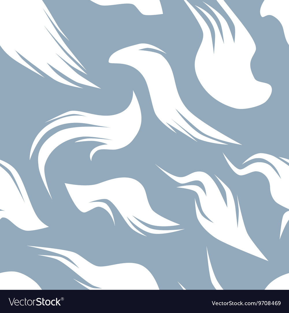Seamless pattern with fuzzy feathers