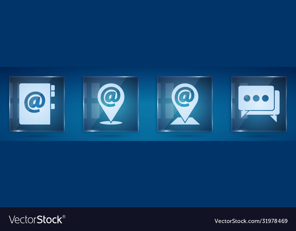 Set address book location and mail e-mail vector image Set address book location and mail e-mail