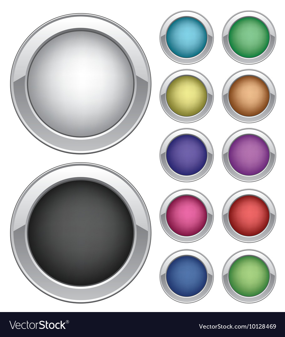 Set of glossy buttons