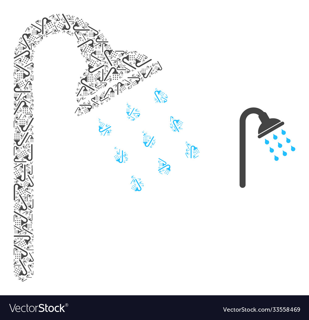 Shower stream recursion mosaic self icons