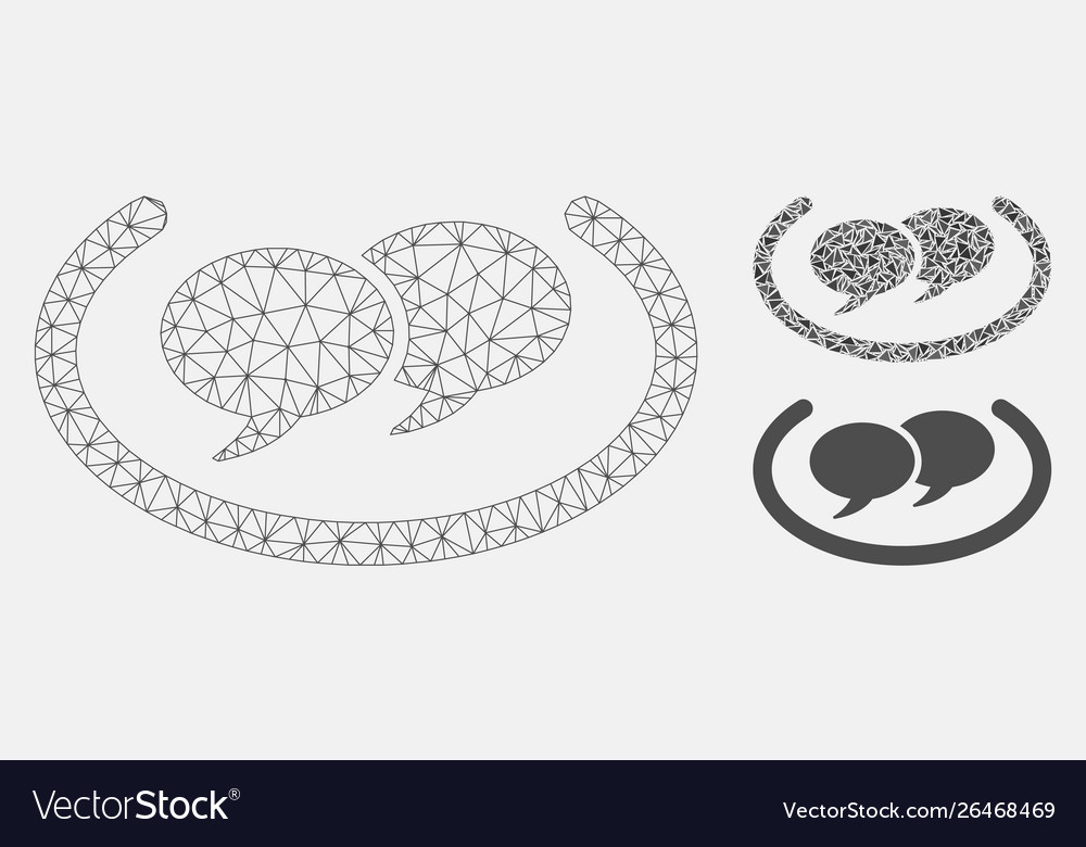 Social networks mesh 2d model and triangle Vector Image Social networks mesh 2d model and triangle