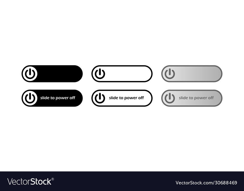 Switch toggle button off or round power vector image Switch toggle button off or round power