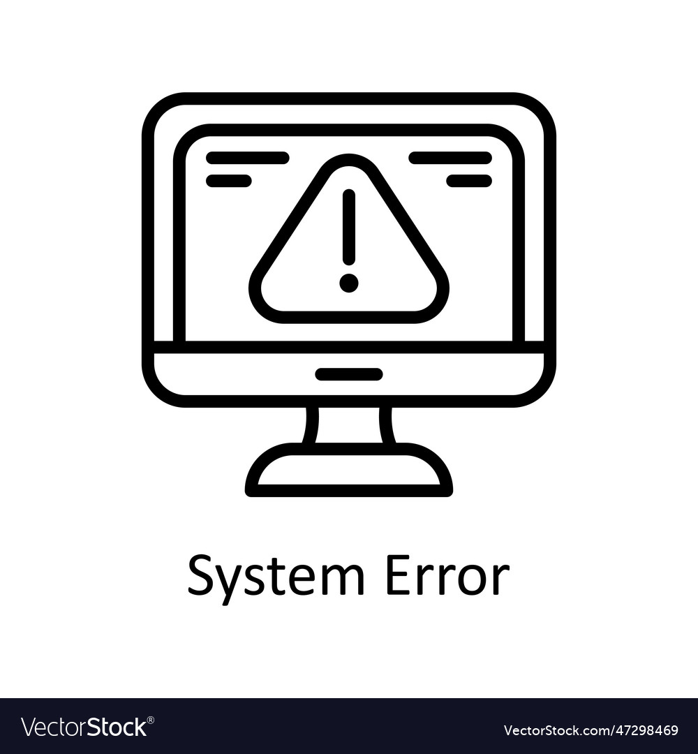 System error outline icon design