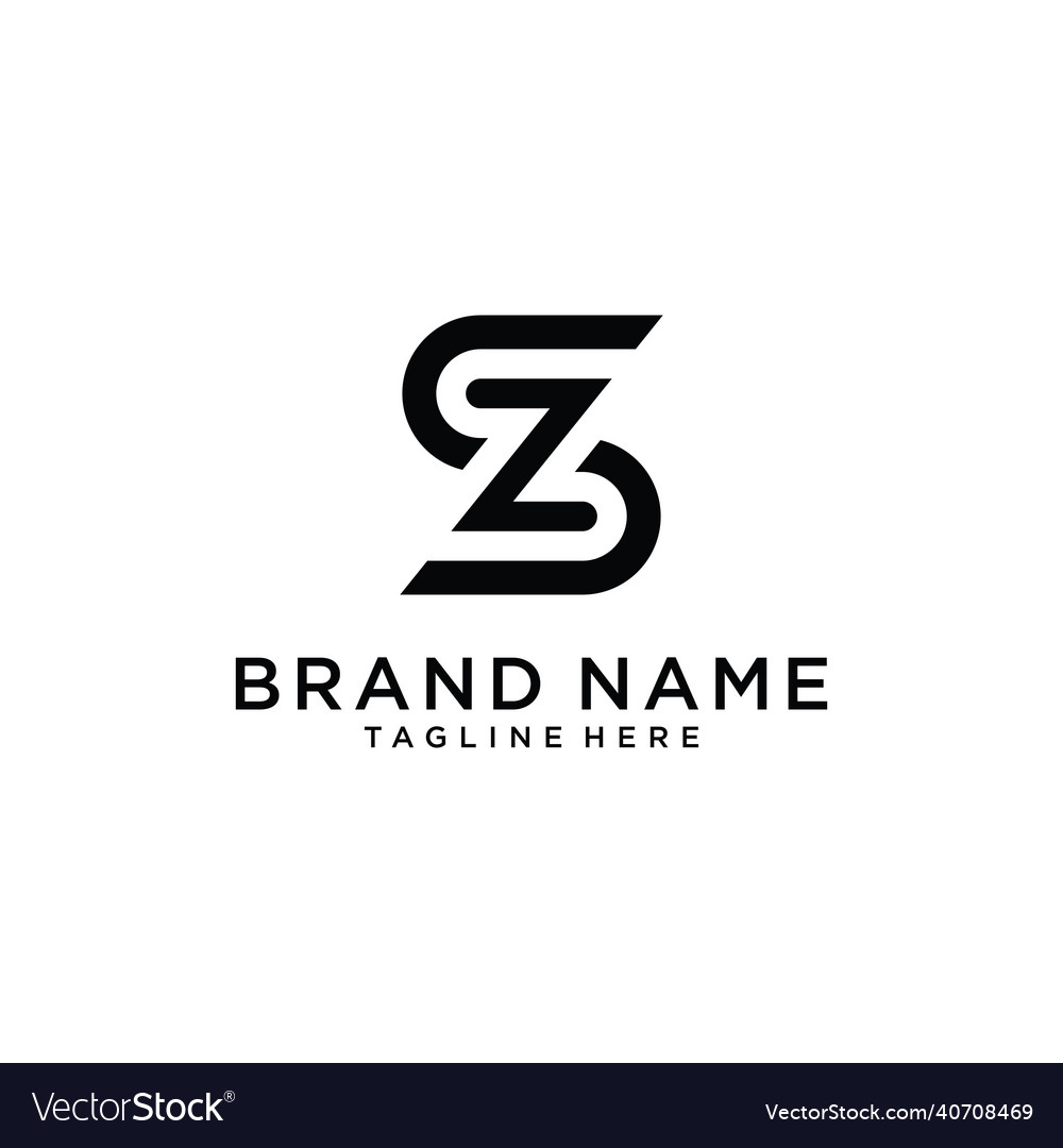 Sz or zs letter logo design