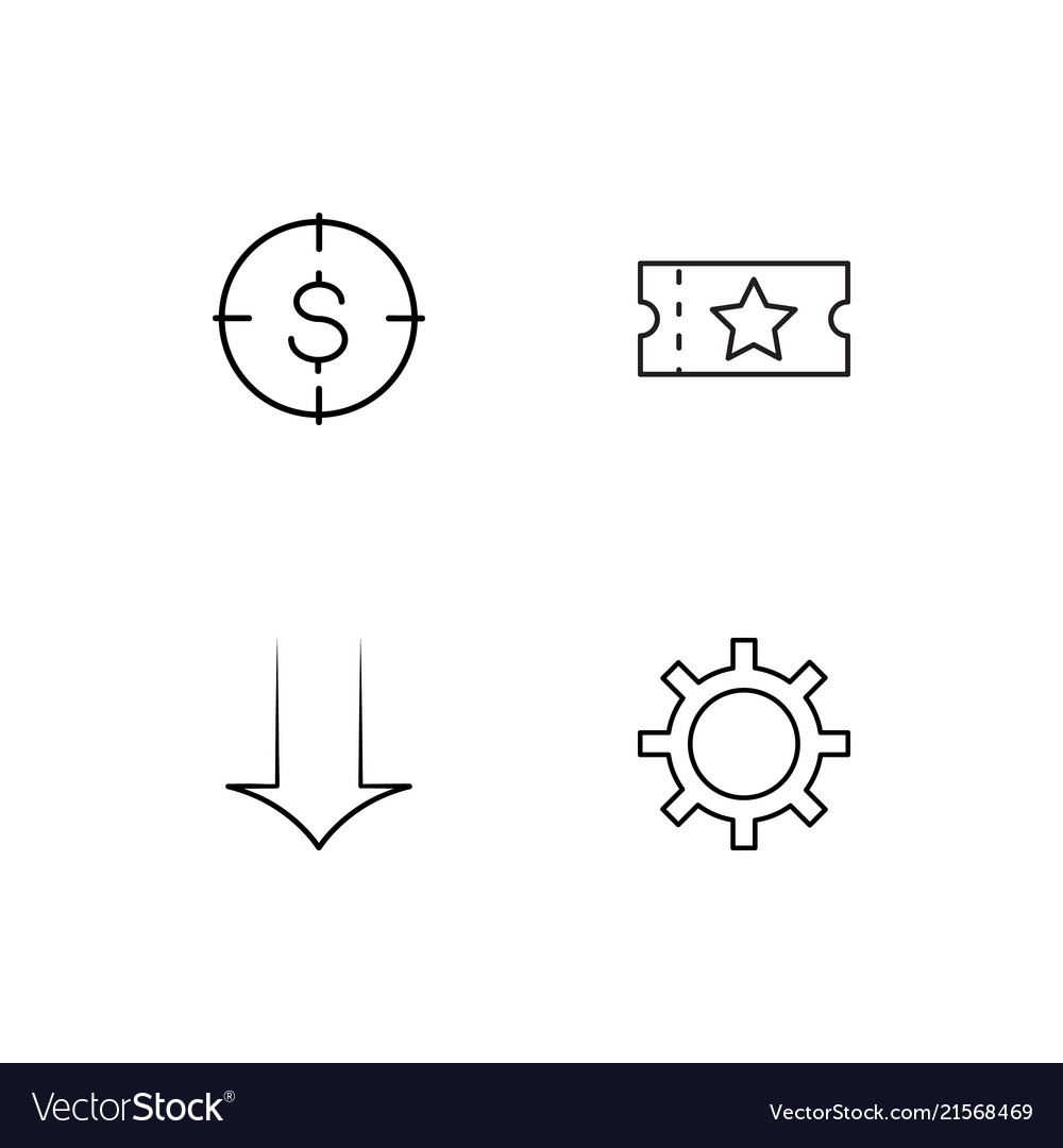 Time linear icons set simple outline