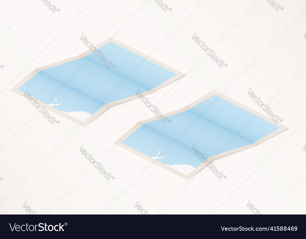 Two versions of a folded map tuvalu