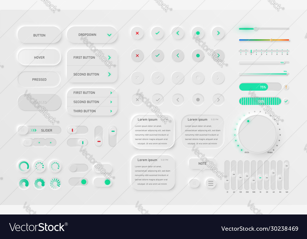 White UI Kit - Modern Interface Elements
