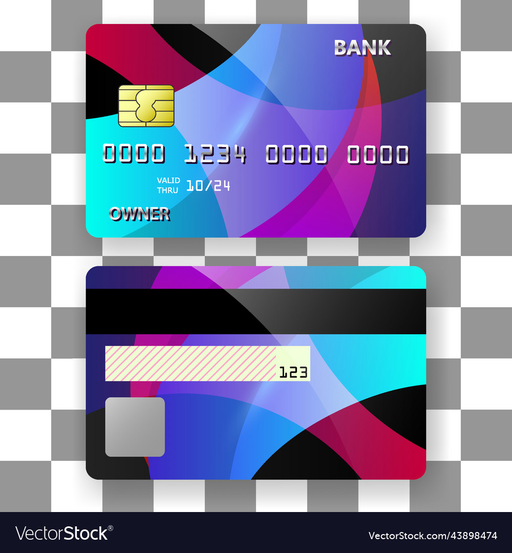 Banking card template background wave transparency
