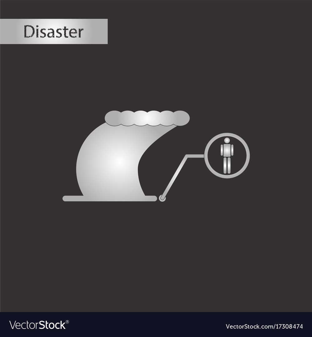 Black and white style icon tornado human