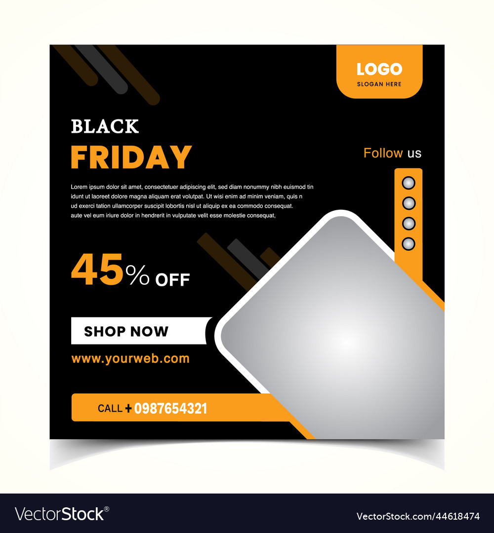 Black friday discount social media post