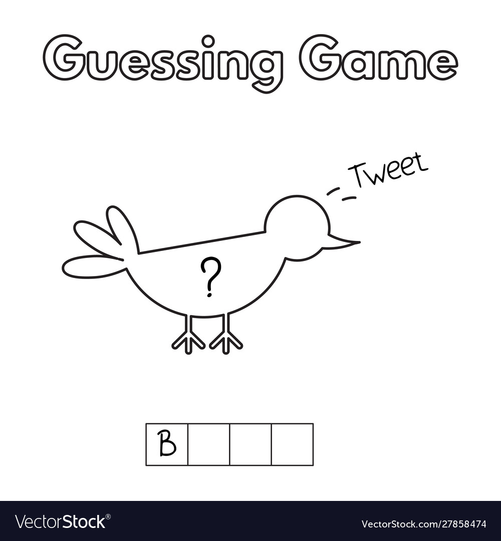 Cartoon bird guessing game Royalty Free Vector Image Cartoon bird guessing game Royalty Free Vector Image
