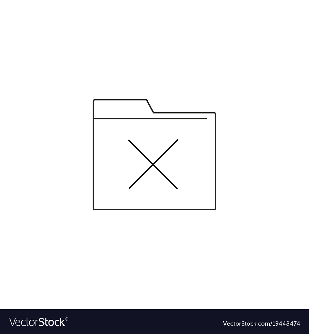 Delete folder icon in flat style isolatedfor your