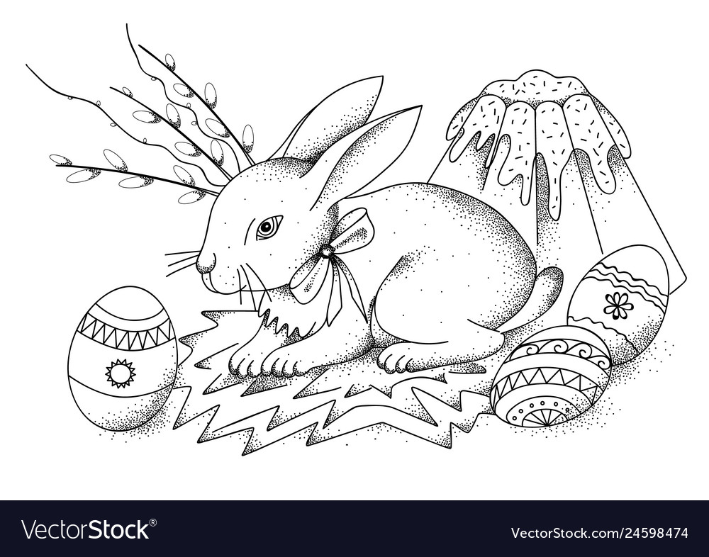 Easter rabbit with egg