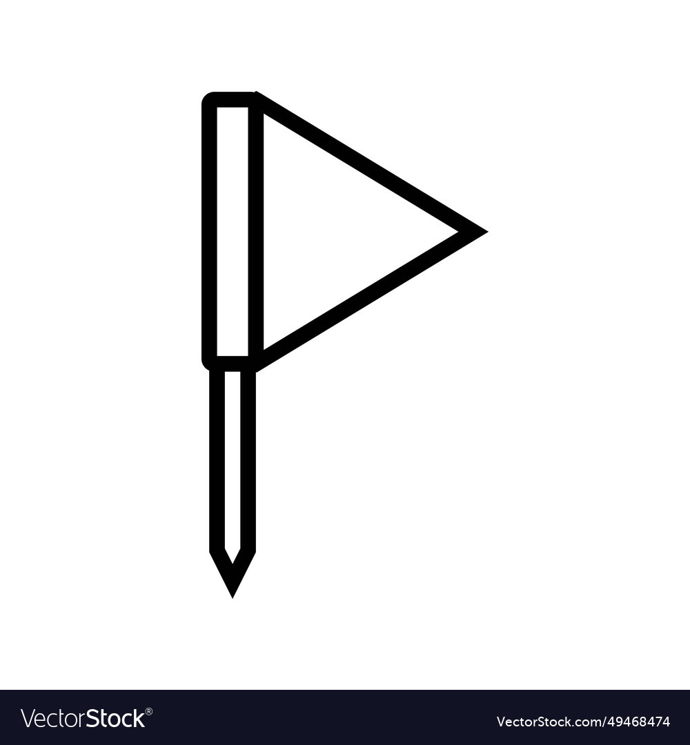 Flag red pointer map location line icon